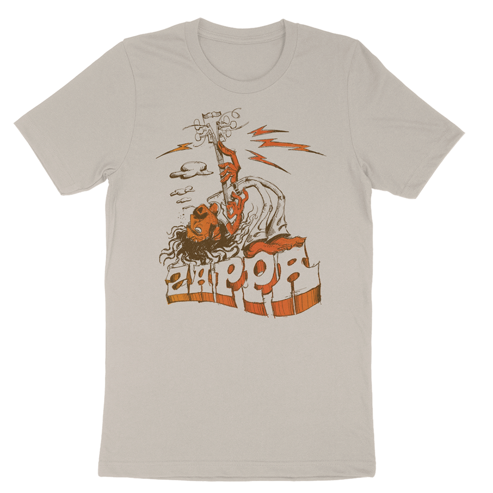 Zappa Illustrated Guitar Natural T Shirt Frank Zappa Official Store