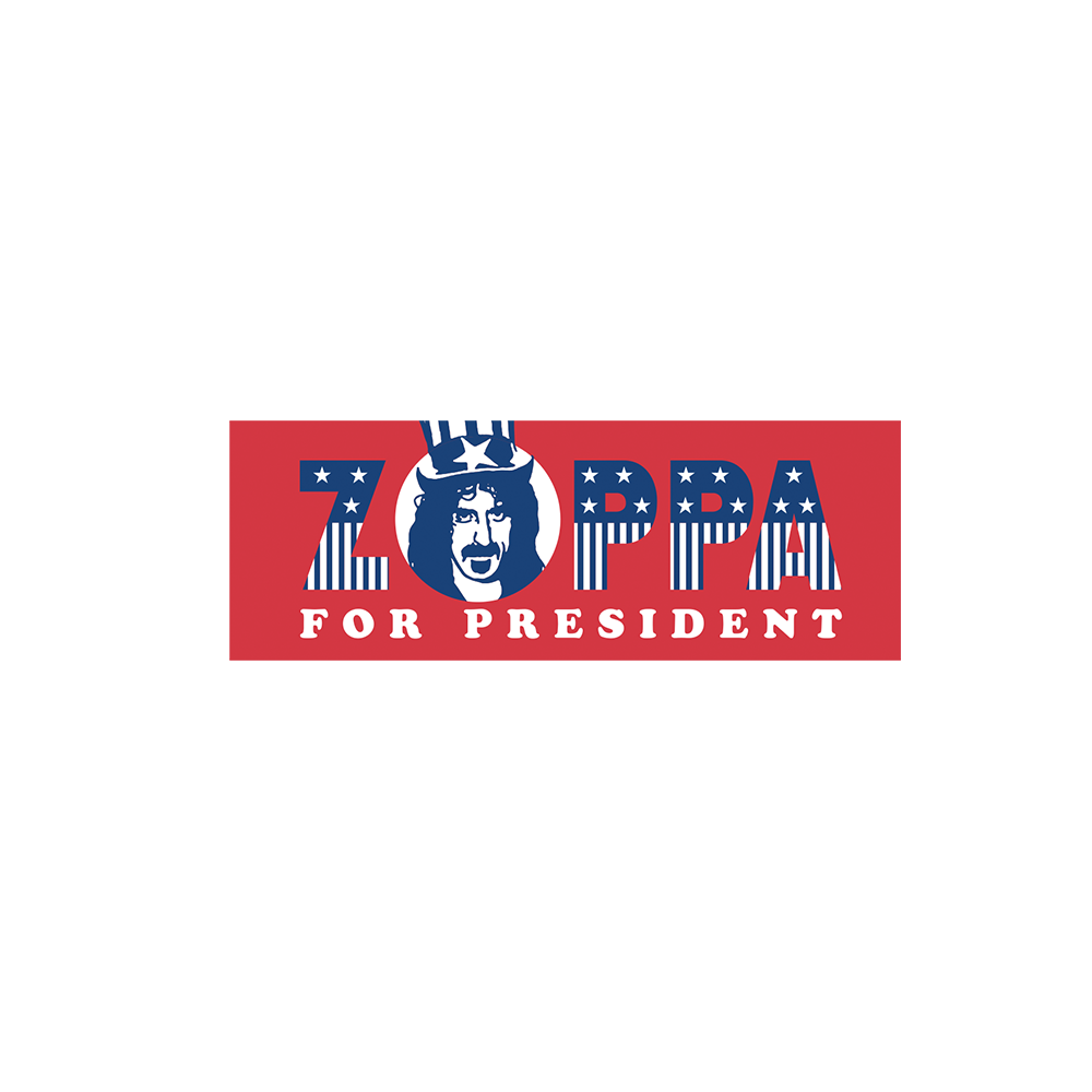 Zappa For President Bumper Sticker
