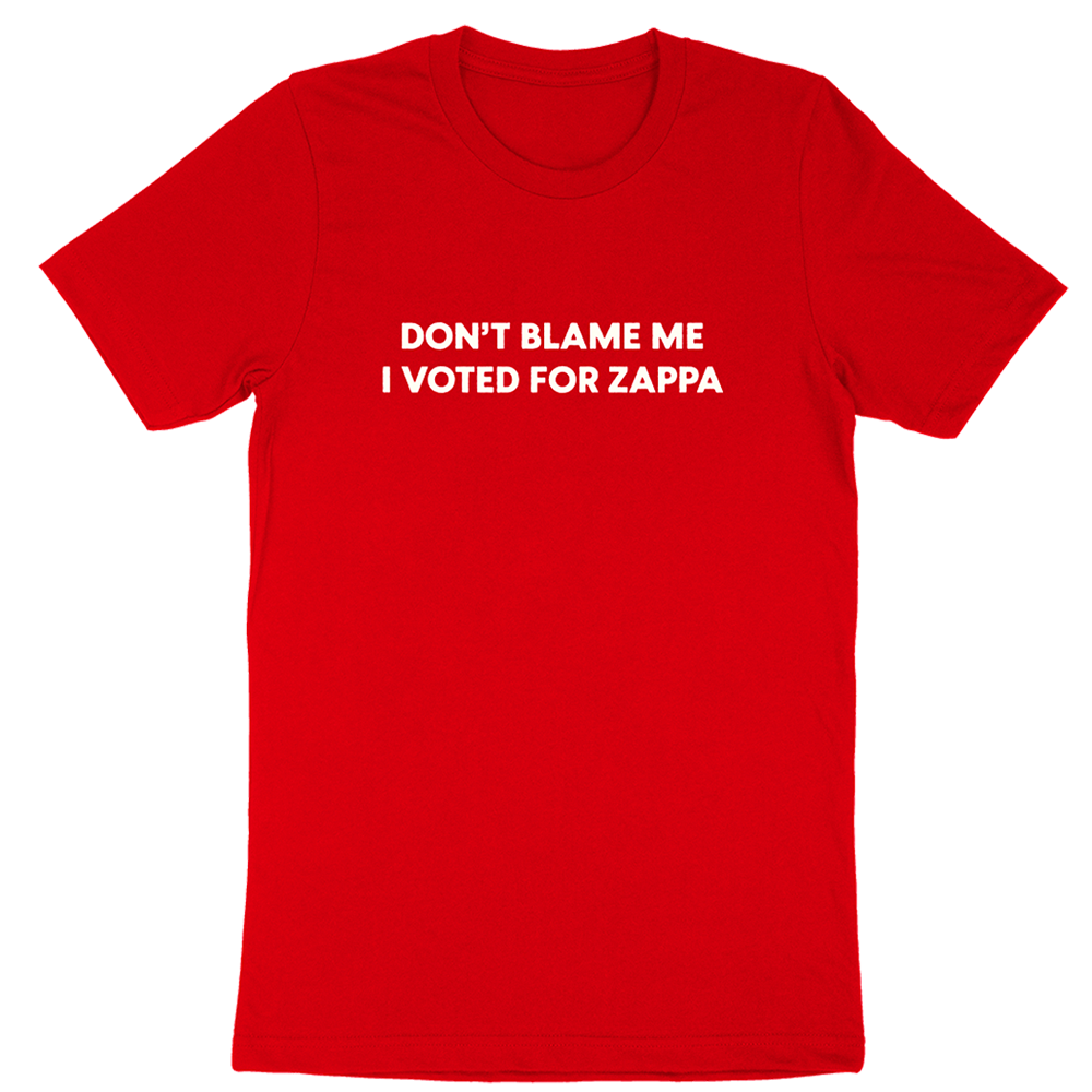 Don’t Blame Me T-Shirt Front - Red