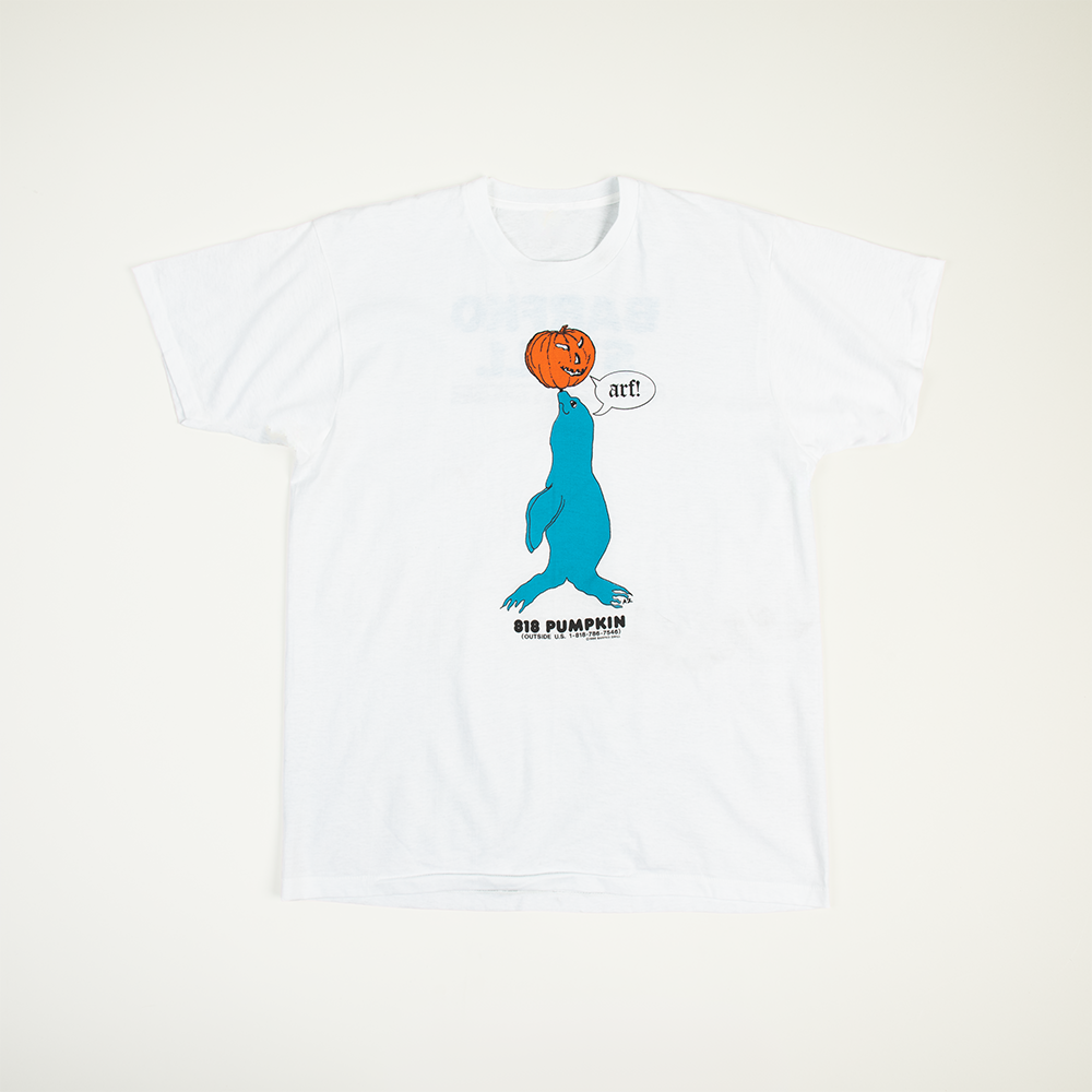 818 Pumpkin Barfko Swill Seal White T-Shirt - Frank Zappa Official 818 Pumpkin Barfko Swill Seal White T-Shirt - Frank Zappa Official