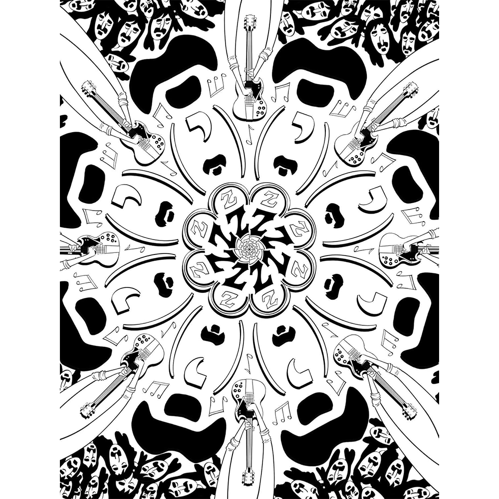 Frank Zappa Coloring Book by Fantoons Page 5