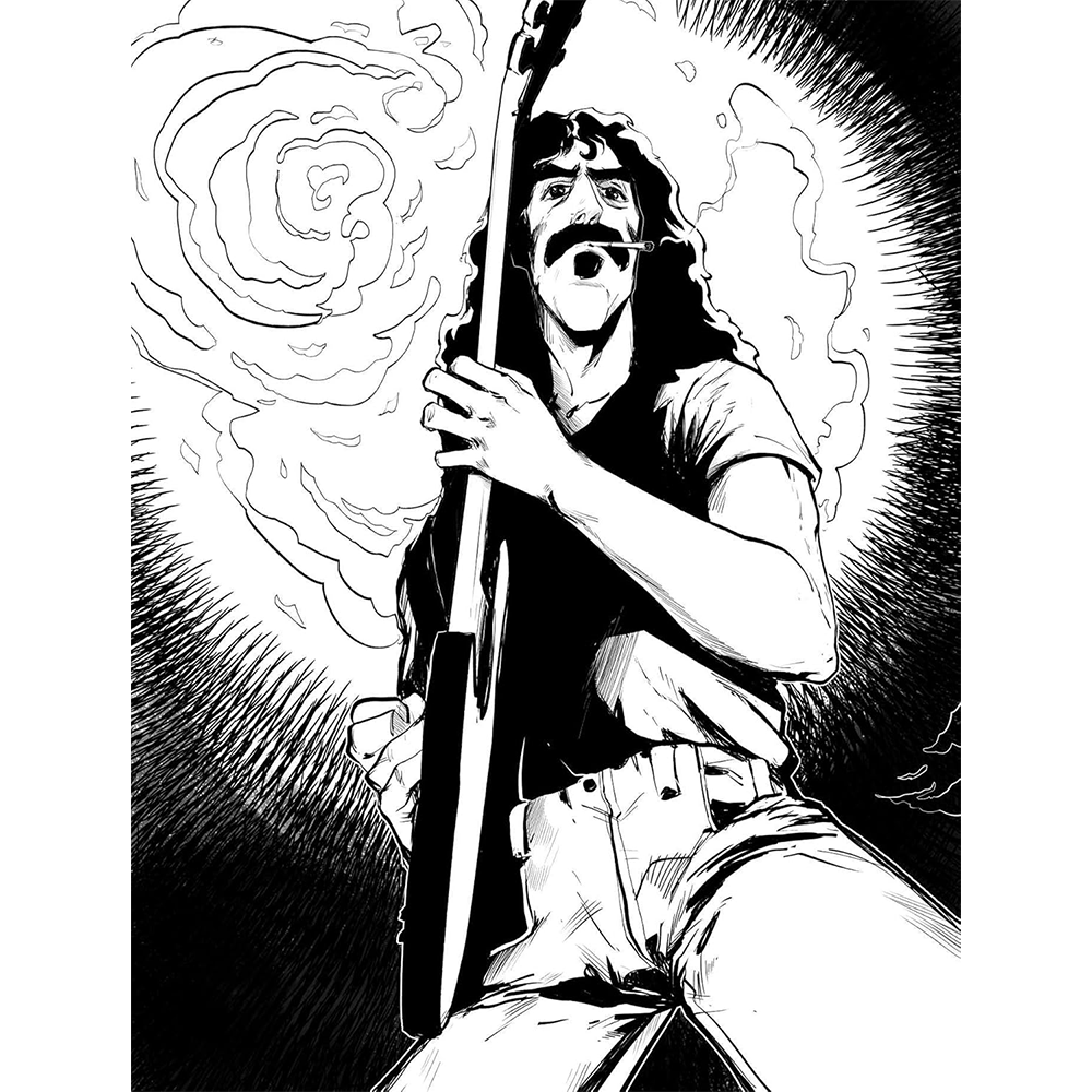 Frank Zappa Coloring Book by Fantoons Page 3