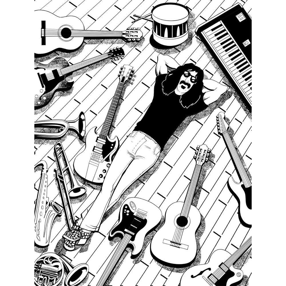 Frank Zappa Coloring Book by Fantoons Page 2