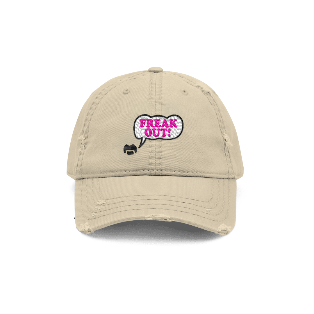 Freak Out Khaki Distressed Hat