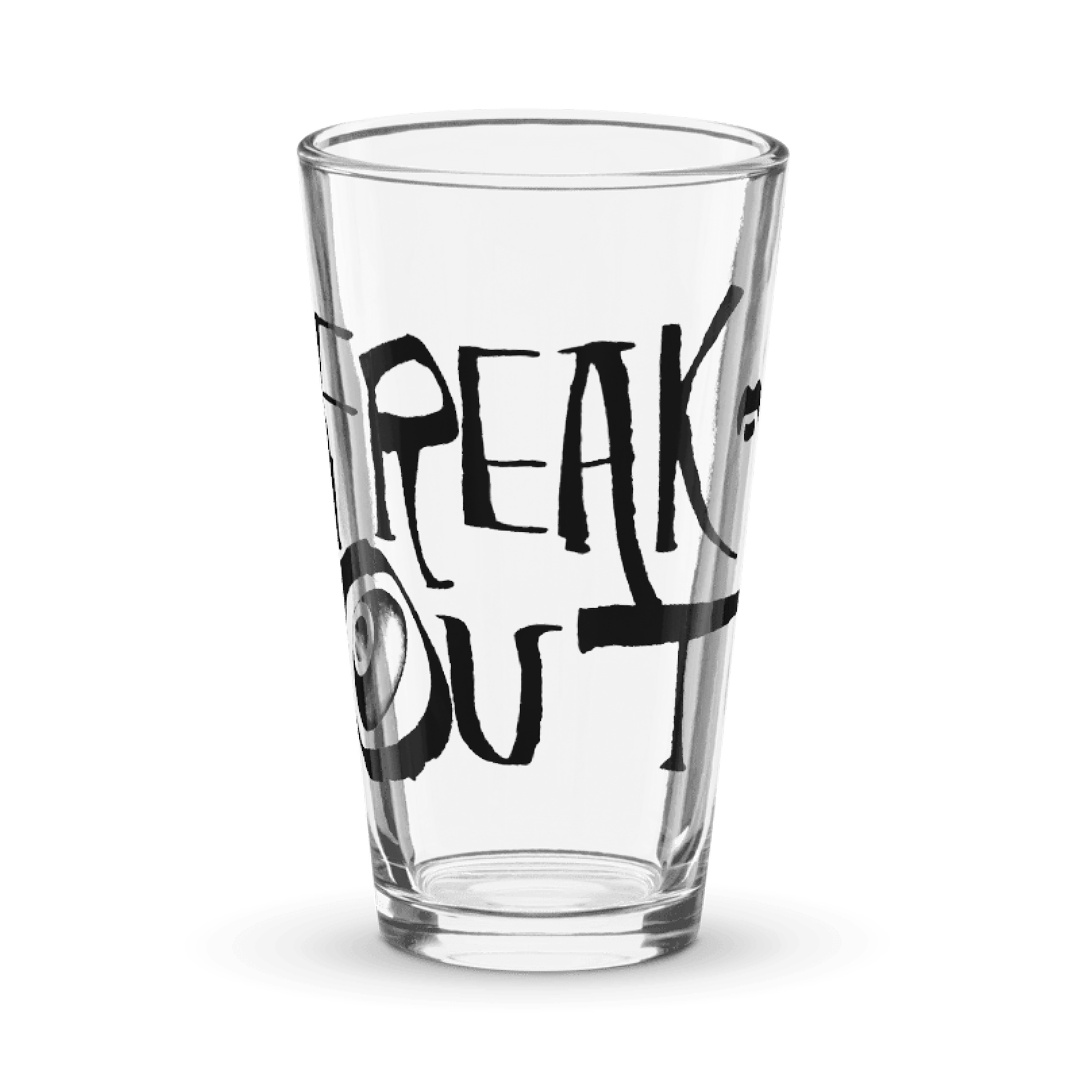 Freak Out Logo Pint Glass