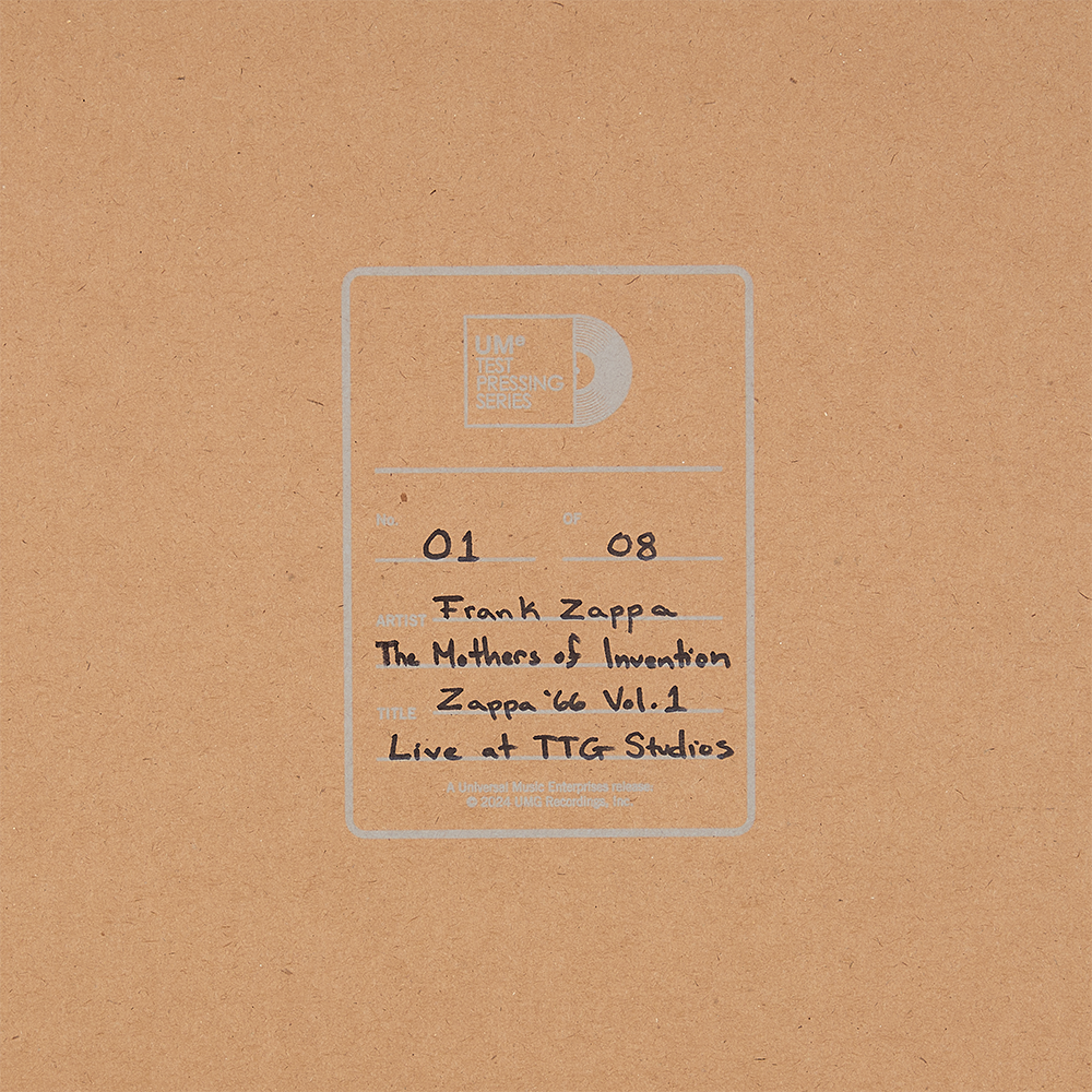 Zappa 66 Test Pressing Cover