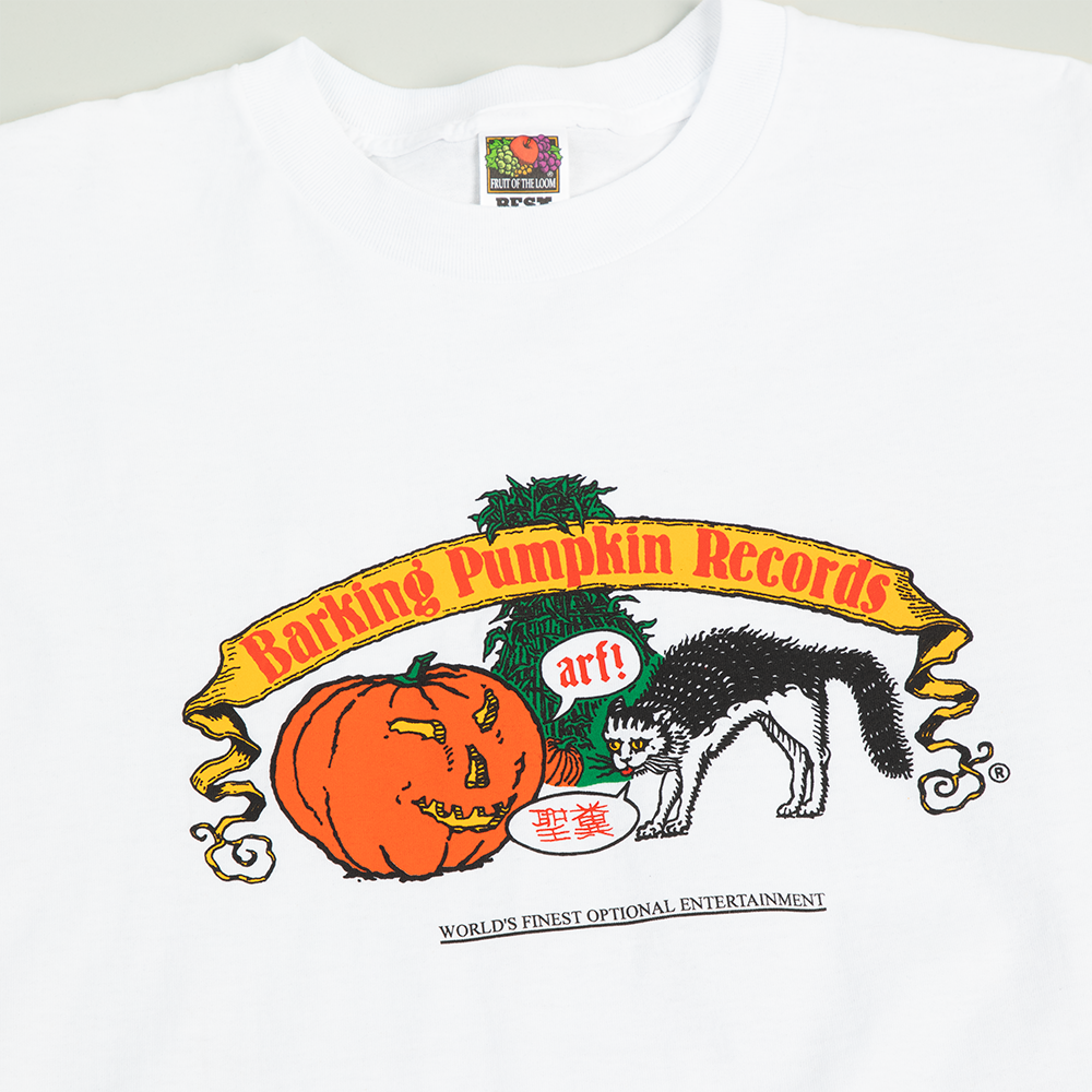 Barking Pumpkin Records Color Print White T-Shirt Front Detail 