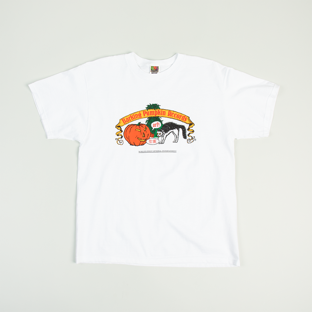 Barking Pumpkin Records Color Print White T-Shirt Front 