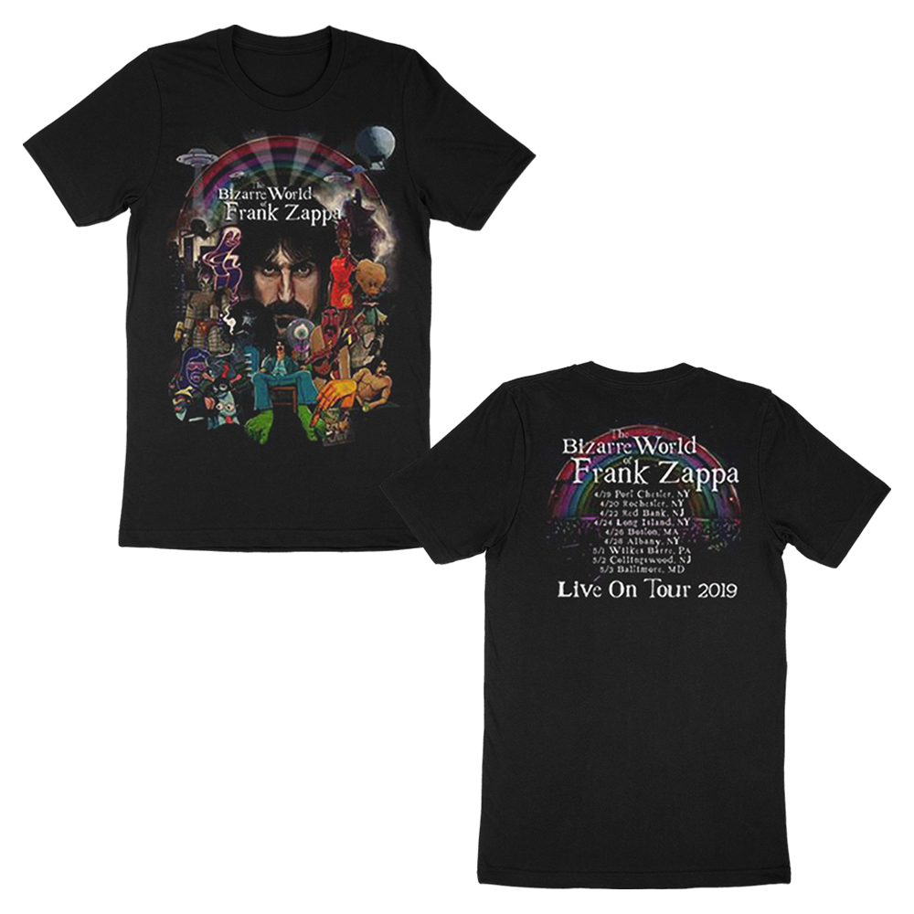 The Bizarre World of Frank Zappa 2019 Tour T-Shirt (Black)